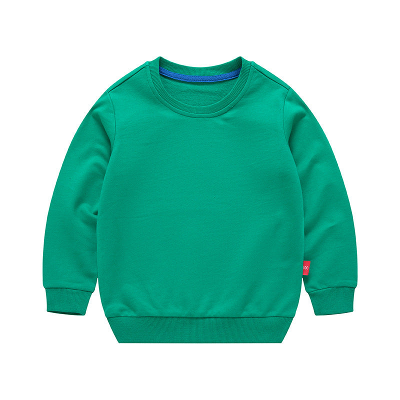 Boys Korean Round Neck Solid Color Loose Long Sleeve Pullover Boys Korean Round Neck Solid Color Loose Long Sleeve Pullover